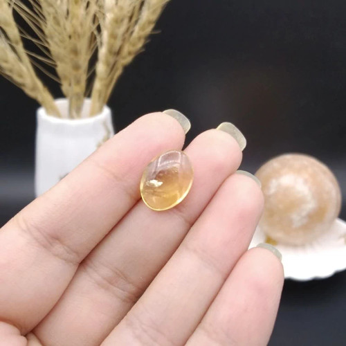 نگین سیترین تراش دامله طبیعی اصل معدنی کد 9104