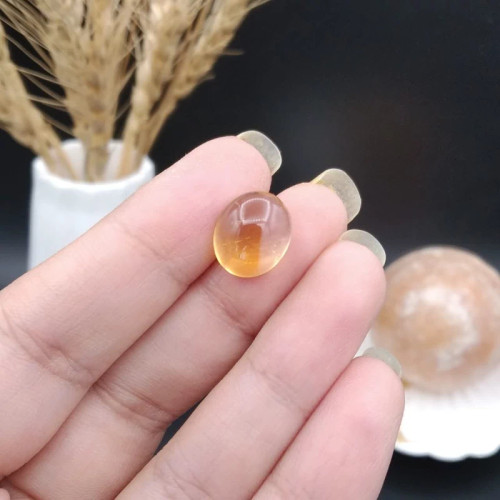 نگین سیترین تراش دامله طبیعی اصل معدنی کد 8990