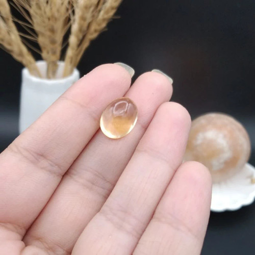 نگین سیترین تراش دامله طبیعی اصل معدنی کد 9101