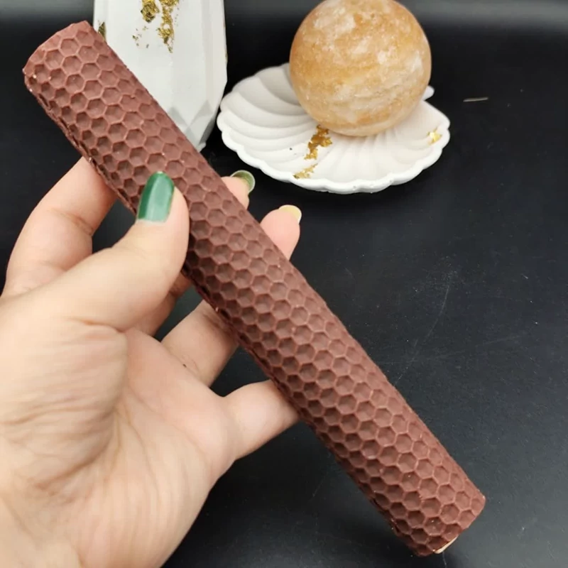 شمع موم عسلی قهوه ای کد 9167