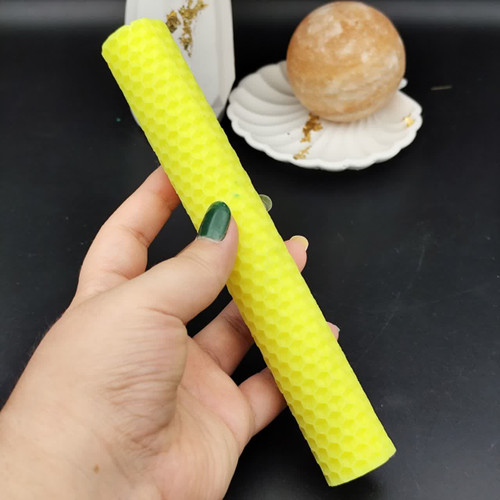 شمع موم عسلی زرد کد 9184