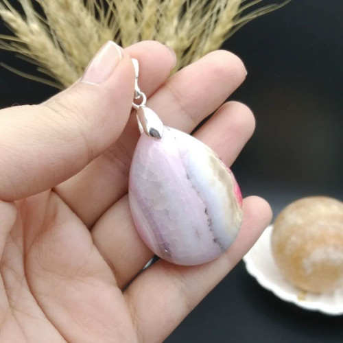 گردنبند نقره عقیق سلیمانی دراگون اصل معدنی کد 8126