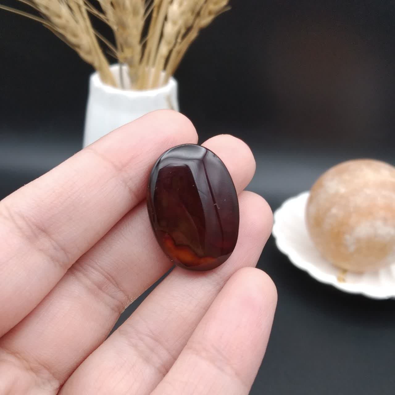 نگین عقیق خراسانی اصل معدنی کد 8214