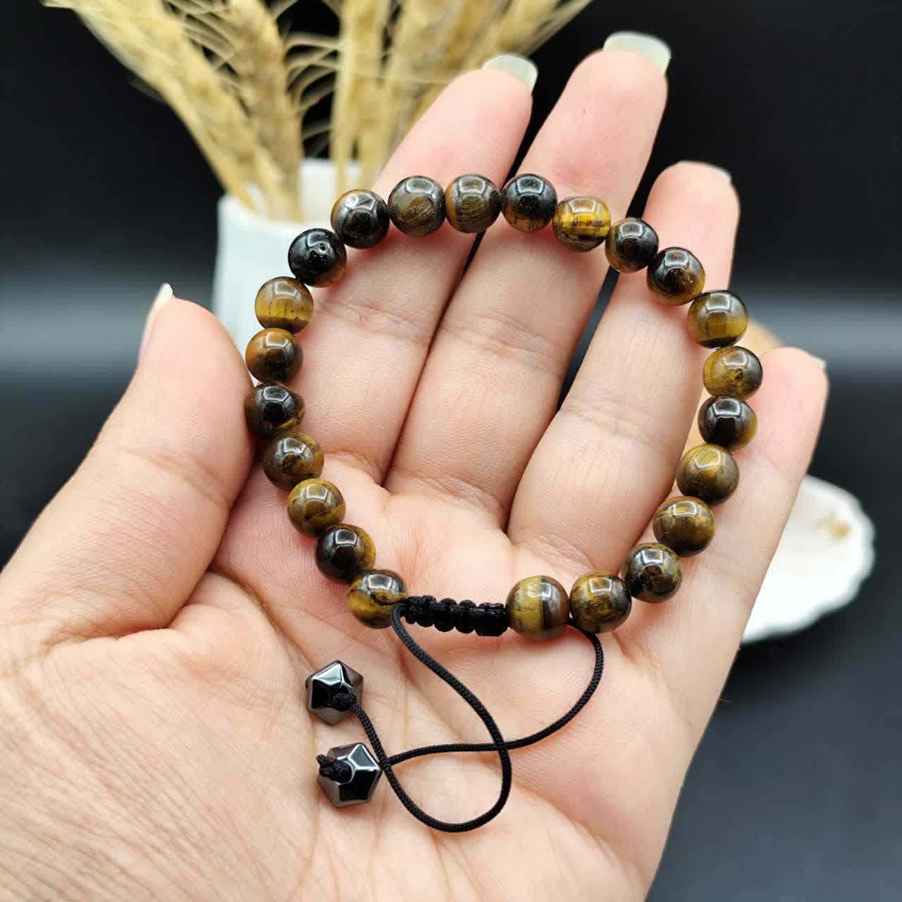 دستبند چشم ببر اصل معدنی کد 7995