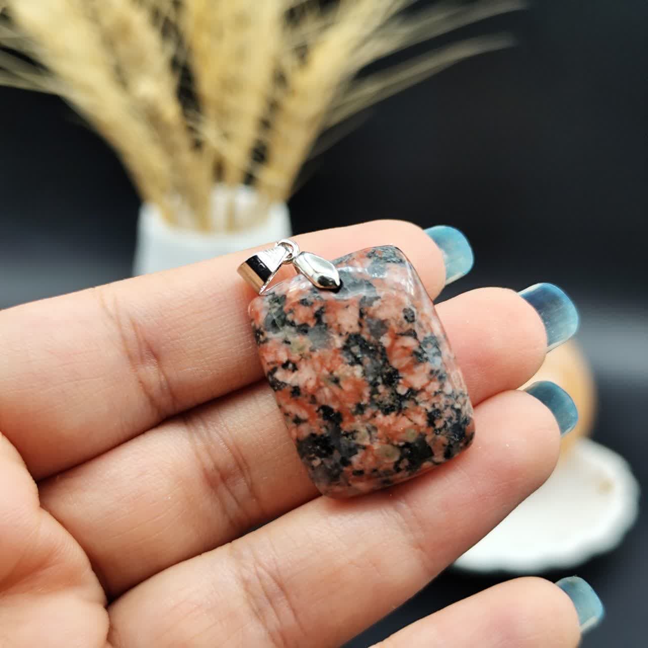 گردنبند جاسپر اصل معدنی کد 7551