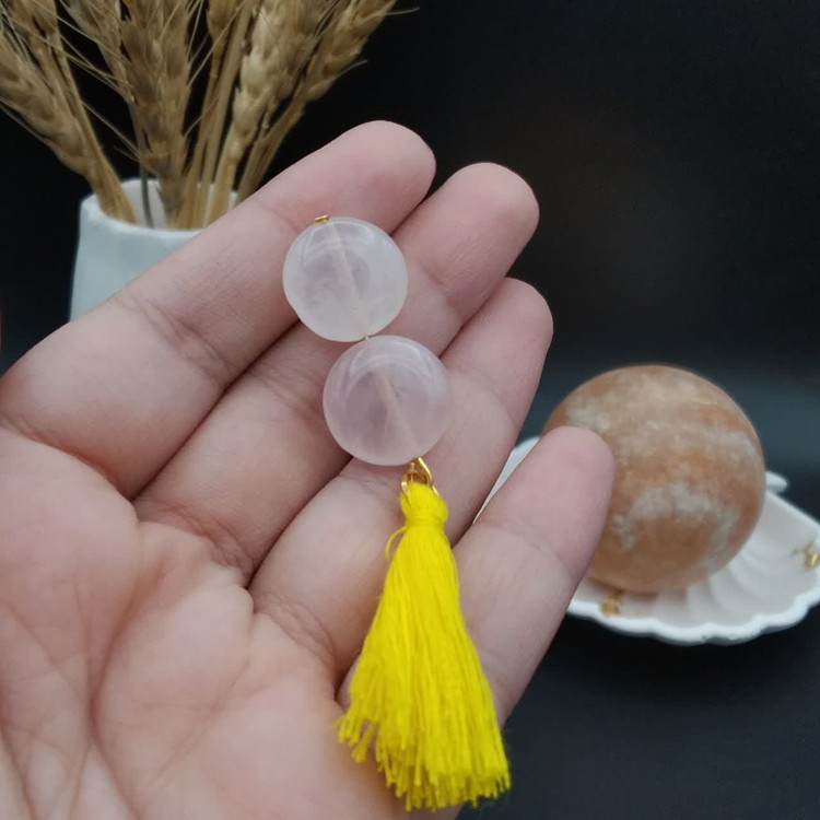 سکه عشق رزکوارتز جفت اصل معدنی کد 9331