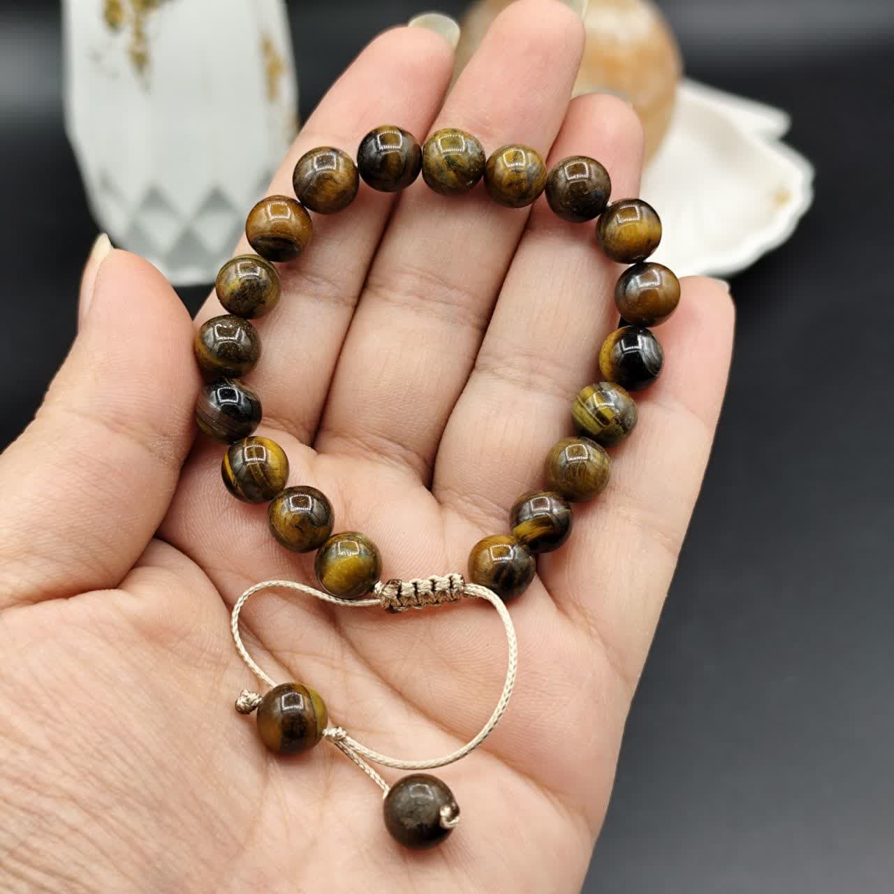 دستبند چشم ببر اصل معدنی کد 9444