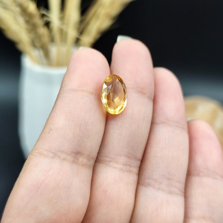 نگین سیترین تراش جواهری اصل طبیعی کیفیت عالی کد 1025
