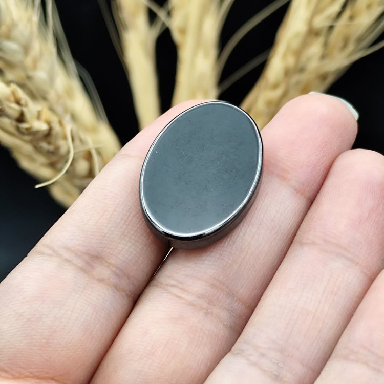 نگین حدید صینی اصل معدنی مزین به دعای ناد علی کد 9825