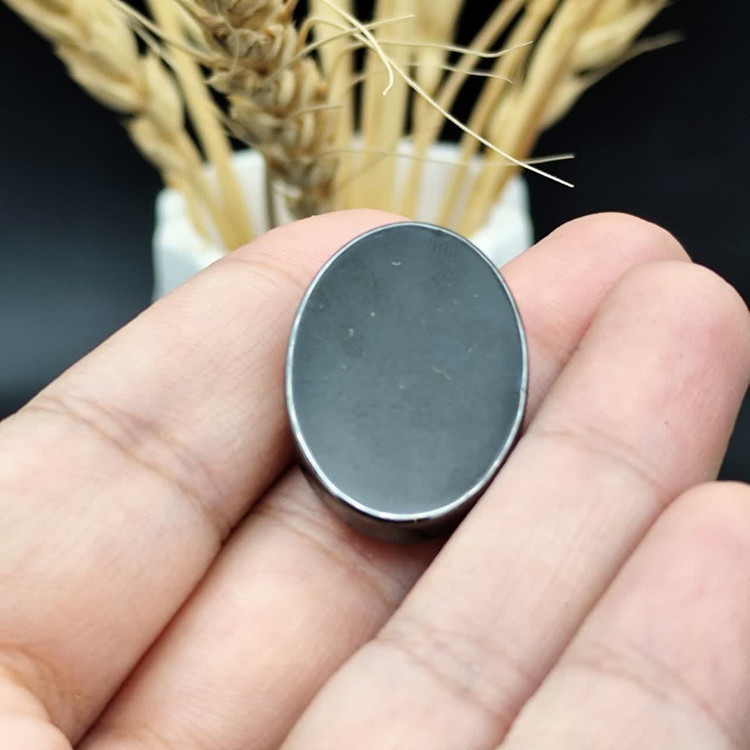 نگین حدید صینی اصل معدنی مزین به دعای سه جلاله کد 9826