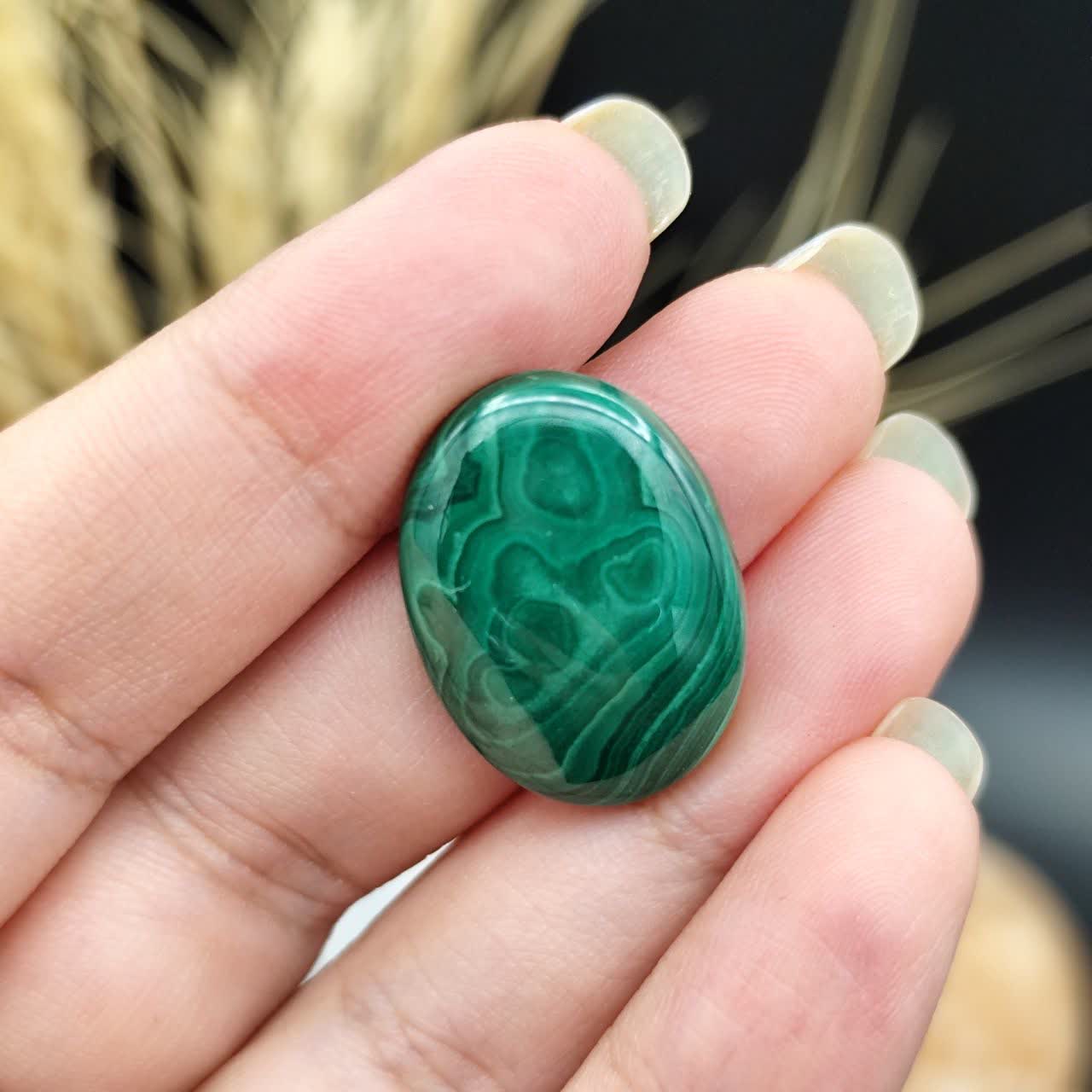 نگین مالاکیت کنگو اصل معدنی کد 9554
