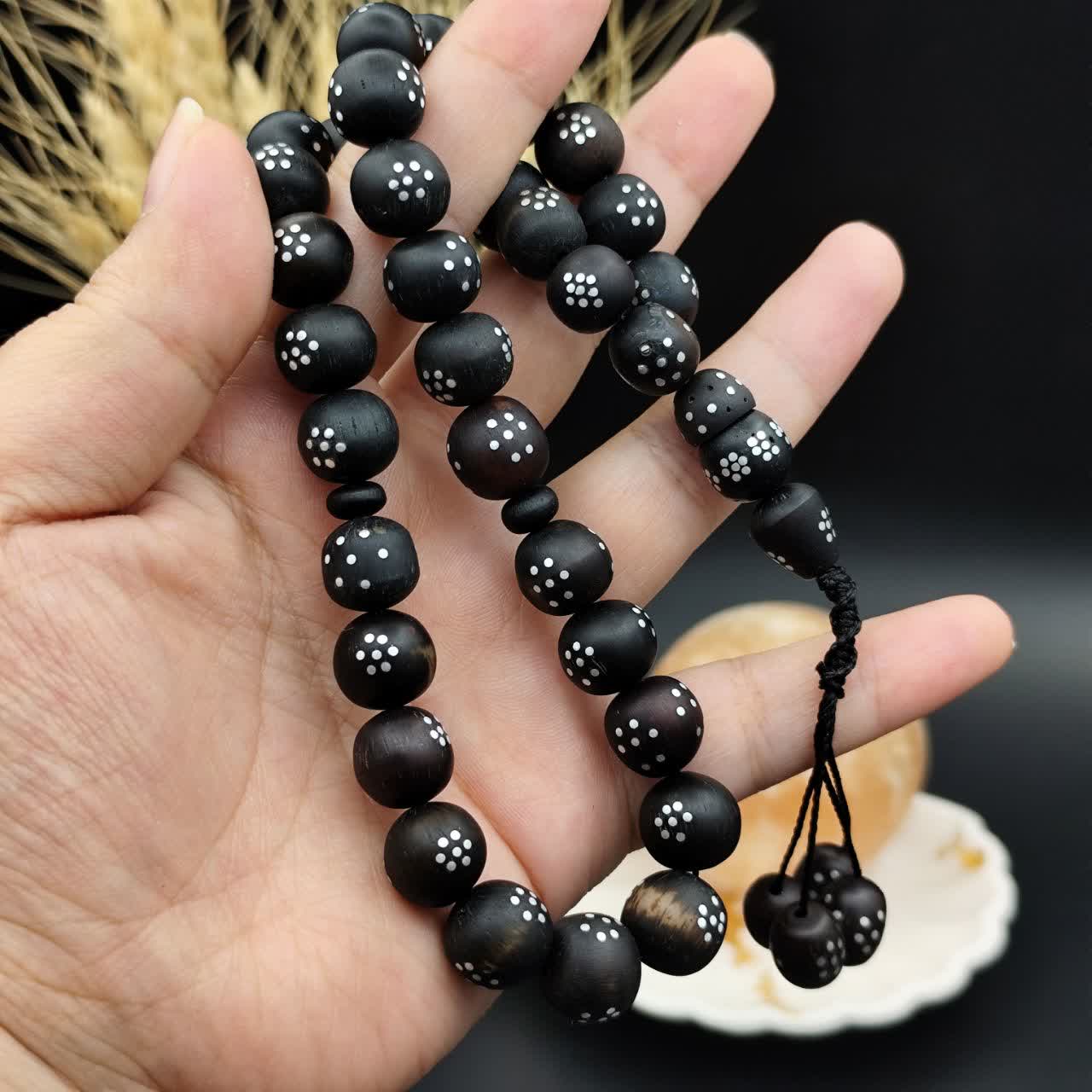 تسبیح داز ( هسته خرما وحشی ) 33 دانه اصل طبیعی کد 9958