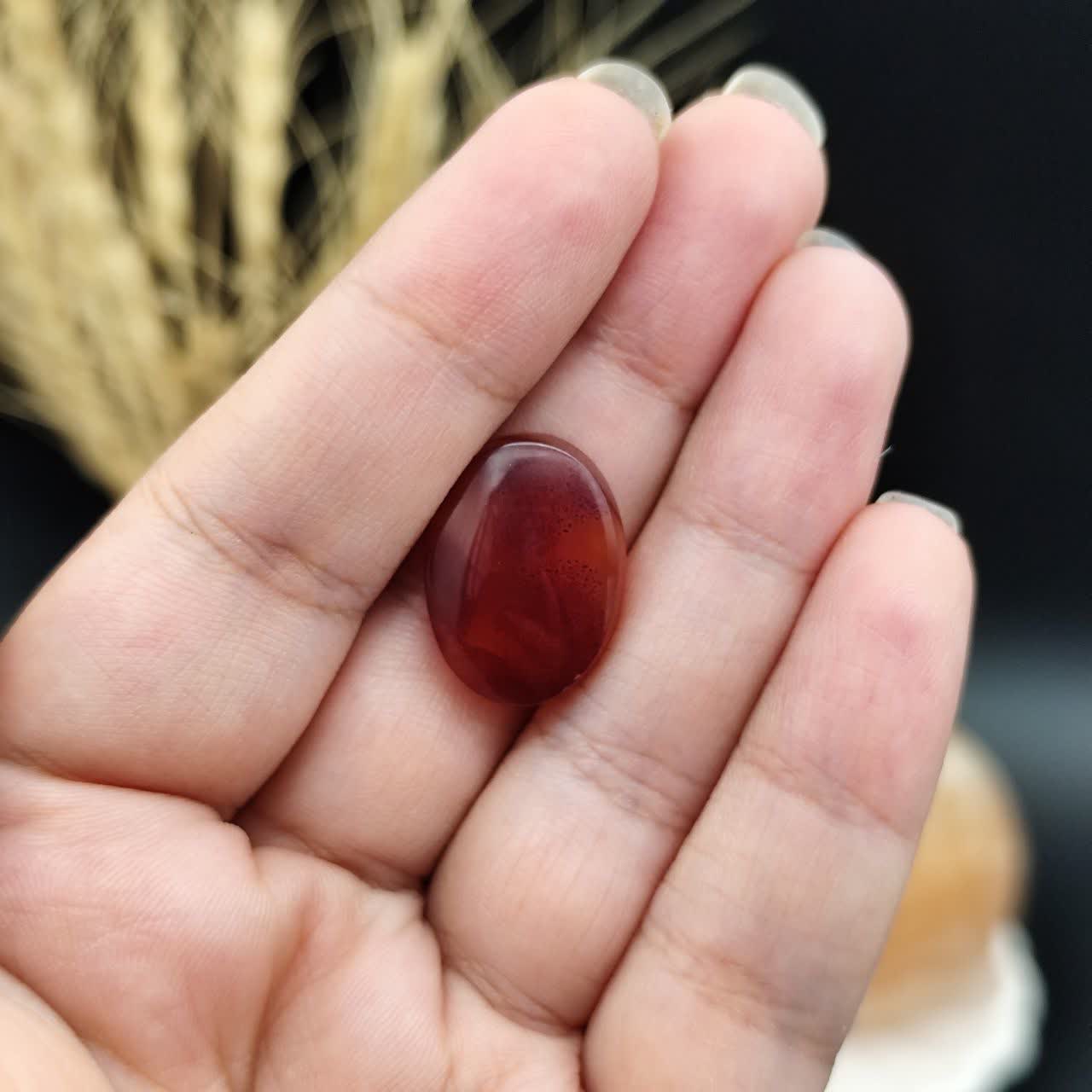 نگین عقیق سرخ خراسان اصل طبیعی کد 9567