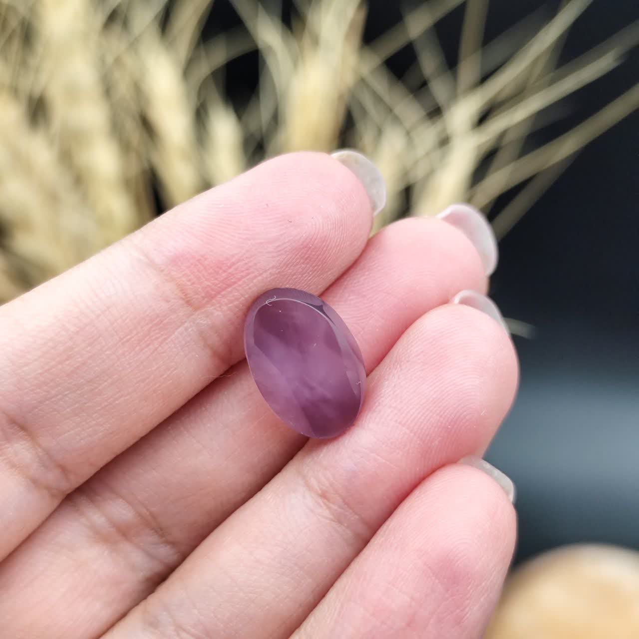 نگین عقیق بنفش خراسان اصل طبیعی کد 9581