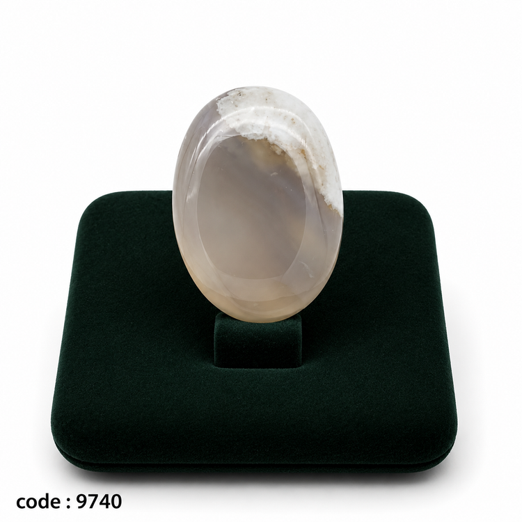 نگین عقیق شجر شیری خراسان اصل طبیعی کد 9740
