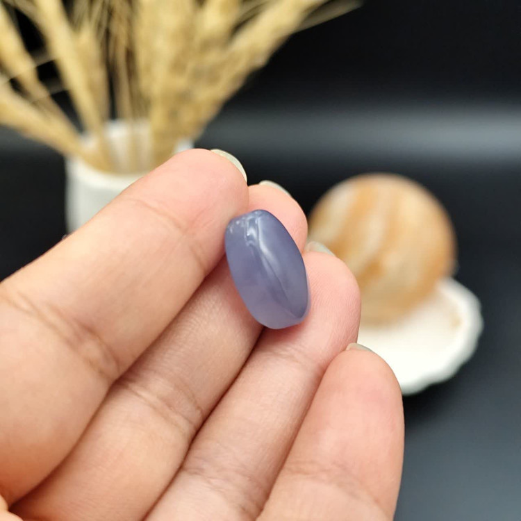 نگین عقیق کبود ( یاسی ) یمنی اصل معدنی کد 10433