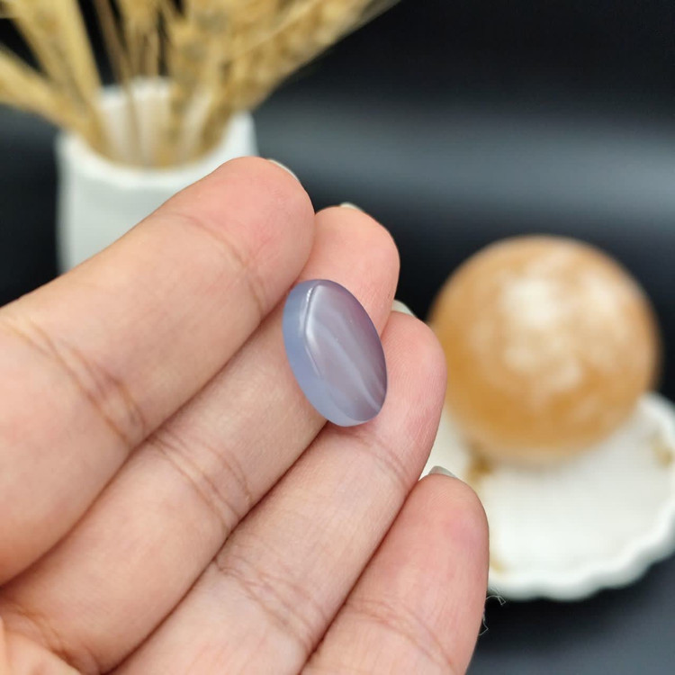 نگین عقیق کبود ( یاسی ) یمنی اصل معدنی کد 10448