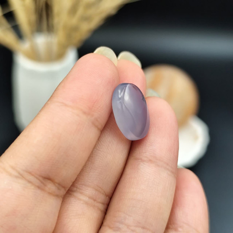 نگین عقیق کبود ( یاسی ) یمنی اصل معدنی کد 10450