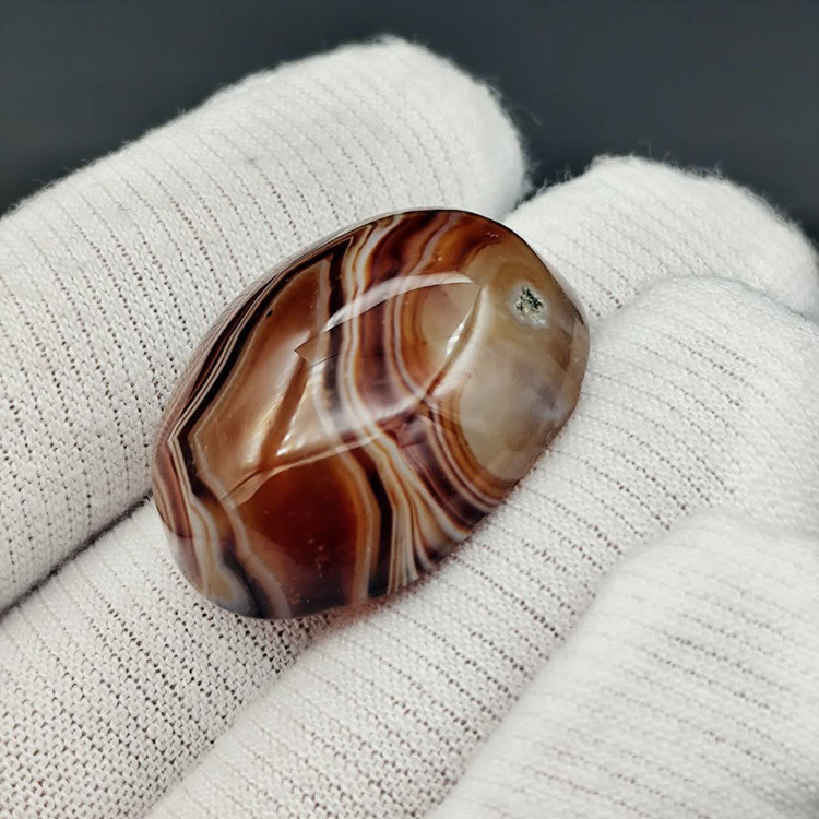 نگین عقیق سلیمانی خراسان تراش دامله اصل معدنی کد 9957