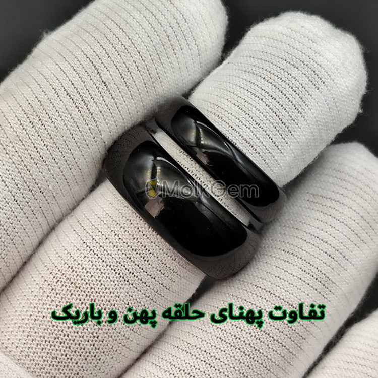 حلقه عقیق پهن اصل معدنی کد 9379